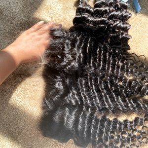 Deep wave Brazilian hair